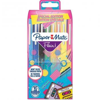 Rotulador Paper Mate Flair 16 Colores Retro Surtidos