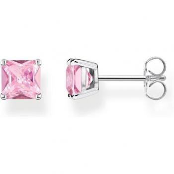 Ladies THOMAS SABO Timeless Elegance Stud Earrings, Sterling Silver, Pink Stone, Cubic Zirconia, H2174-051-9