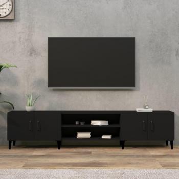 Mueble de TV vidaXL madera contrachapada negro 180x31,5x40 cm