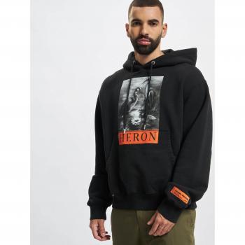 Heron Preston Men's Printed Hoodie - Black Cotton, Size X-Large