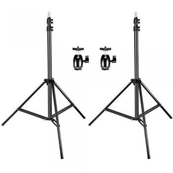 Neewer - Juego de 2 Soportes de luz Ajustables de 190 cm con 2 adaptadores de Cabeza de Bola para HTC Vive VR, vídeo, Retrato y fotografía de Producto