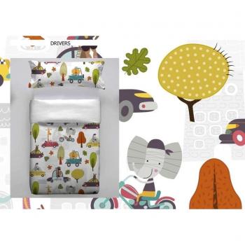 Don Algodon Kids.- Conjunto de funda nordica y almohada Drivers
