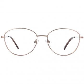 Cat Eye Montura Completa Metálica Marrón Armazones para Hombre - Gafas Anti-Azules - SmartBuy Collection