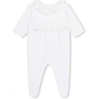 Pijama de bebé niña Carrement Beau blanca de manga larga Y30026
