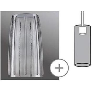 Pantalla Paulmann Drio, cristal ahumado, Ø 15,2 cm, max 50W, compatible con URail 2Easy