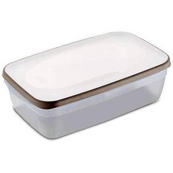 Contenedor Hermético para Alimentos Stefanplast Ciao Fresco 3,6 Litros, Blanco y Tortora