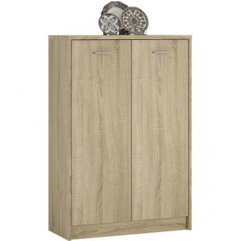 Muebles To go 4 YOU alto 2-puerta de melamina, 74 x 112 x 35 cm - Funda de piel sintética con