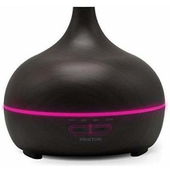 PRIXTON Hidra H5B - Humidificador/Difusor Aceites Esenciales válido para Aromaterapia, Depósito 300 ml, luz LED nocturna, Temporizador 1-3-6 h, Ambientador, Humidificador, Difusor de Aromas
