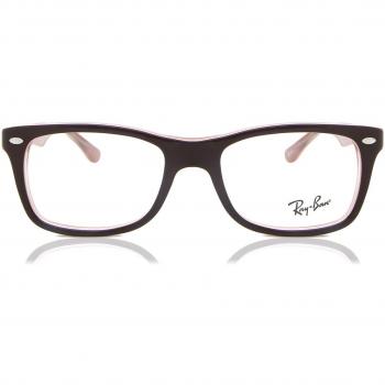 Ray-Ban RX5228 8120 Armazones para Hombre Marrones con lentes recetados, tamaño 53