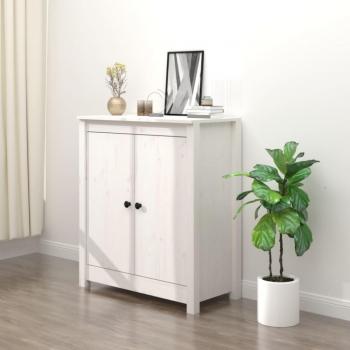 Aparador de madera maciza de pino 70x35x80 cm con 2 puertas, mueble de almacenaje para salón, armarios con puertas, cajón de madera, buffet moderno, armario auxiliar y armario de