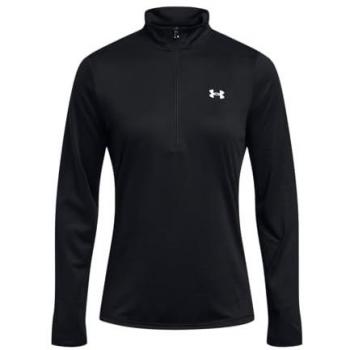 Forro Polar Under Armour Tech Solid con Media Cremallera, color Azul, talla XL para Hombre; Camiseta de Manga Larga Under Armour Tech 1/2 Zip Solid con cremallera media, color Negro/Blanco para Mujer