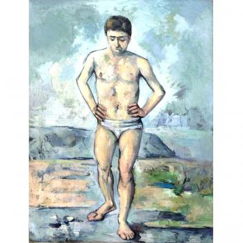 Large Bather por Paul Cezanne. 100% pintado a mano. Óleo sobre lienzo. Reproducción de alta calidad. Envío gratis