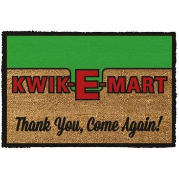 The Simpsons Felpudo con Dise&ntilde, Texto Kwik-E-Mart, Thank You, Come Again, de Poliuretano, Color marrón