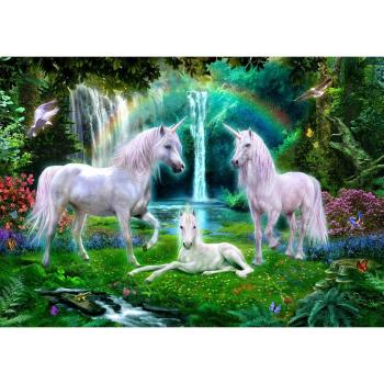 Puzzle Bluebird Familia de Unicornios del Arcoiris de 1000 Piezas para Adultos