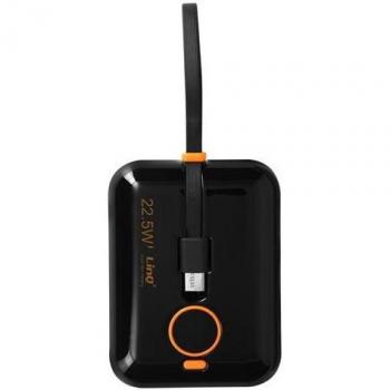 Powerbank 15000mAh con Puerto USB de 22.5W, Cables USB-C y Lightning, Pantalla LED LinQ