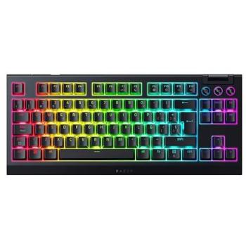 Teclado Mecánico Inalámbrico Razer BlackWidow V4 Tenkeyless HyperSpeed ES RGB Hot Swap con Interruptores Táctiles Naranjas