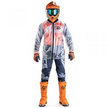 Acerbis Chubasquero Pro Rain 3.0 - Chaqueta de lluvia transparente, color blanco, talla S/M