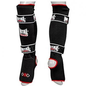 Junior Mini Shin Guards and Foot Protectors - Metal Boxe 4XS Black