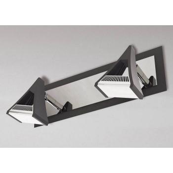 Foco lineal LED Filippo 2 luces 10W 3000K, 900lm, negro mate/cromo pulido, 3 años de garantía