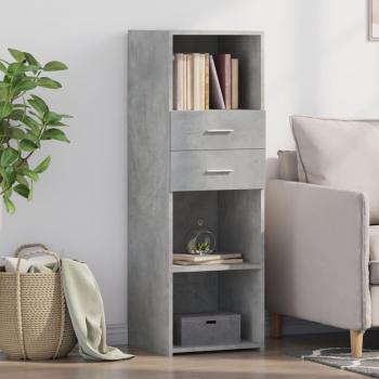 Armario de hormigón gris 40x42,5x124 cm de madera multicapa