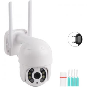 Cámara Domo PTZ Mini Impermeable 2 Pulgadas 1080P WiFi con 8 Luces para Vigilancia de Seguridad Icsee