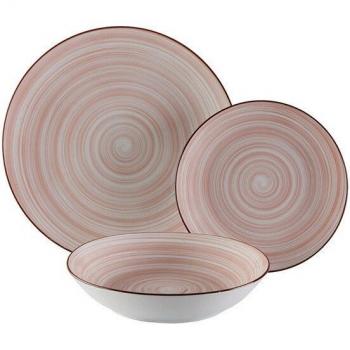 Vajilla Versa Artesia 18 Piezas Rosa Porcelana