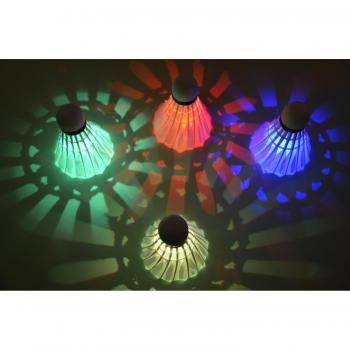 Ohuhu - Palometas de bádminton con led, 4 unidades