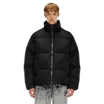 Diesel Men's Packable Quilted Winter Jacket - Black - Size 50