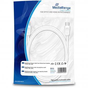 MediaRange MRCS163 - Cable de antena coaxial macho a hembra coaxial