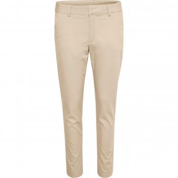 Pantalón chino 7/8 para mujer KAFFE Lea en color Beige, talla 3XL