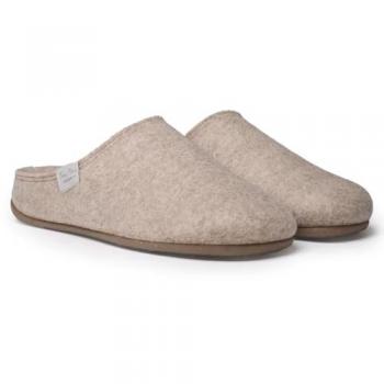 Zapatillas de Casa Cerradas para Mujer en Fieltro Reciclado Beige - Toni Pons Mona-FR
