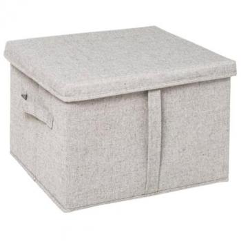 Caja organizadora gris Sleek 35x31x25cm - Caja de almacenaje 35x31x25 cm orga gris claro - 5five - 5 five simply smart Scatola di stoccaggio 35 x