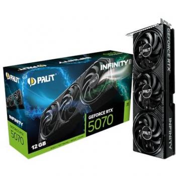 Palit GeForce RTX 5070 Infinity 3 - Tarjeta Gráfica NVIDIA 12 GB GDDR7 con Reflex 2, AI y DLSS4
