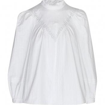 See by Chloé Victorian Style Cotton Blouse, White female, Size: XS