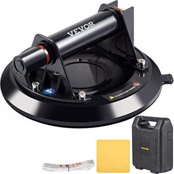 VEVOR Vacío Ventosa de Vidrio 8''-12'' Levantador de Ventosas Almohadillas de Metal y Caucho Levantador Vidrio Ventosa al Vacío con Mango Metálico para Mármol, Azulejos, Baldosa
