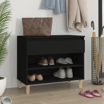 Zapatero de Madera Contrachapada en Color Roble Sonoma y Blanco Brillante, Estantería para Zapatos con Armario, 70x36x60 cm