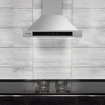 Campana Extractora Klarstein Zelda Acero Inoxidable 60cm Montaje en Pared 620m3/h Táctil con Temporizador y LED