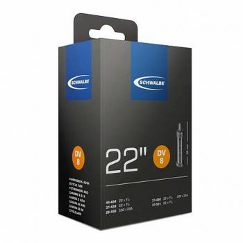 Cámara de aire Schwalbe DV8 22 x 1 3/8 (28/44-489/484) con válvula Dunlop de 32 mm
