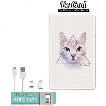 Becool® - Batería Externa Power Bank 4000 mah + Gratis 1 cable USB-MicroUsb