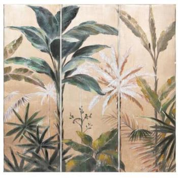 Tríptico Estampado Jungle 90 x 90 cm - Multicolor - Atmosphera Créateur D'Intérieur