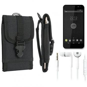 bolsa del cinturón / funda para Shift Shift4, negro + Auriculares | caja del teléfono cubierta protectora bolso - K-S-Trade