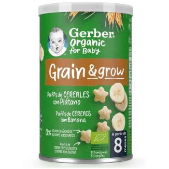 Gerber Organic Puffs Cereal con Plátano Lata 35g