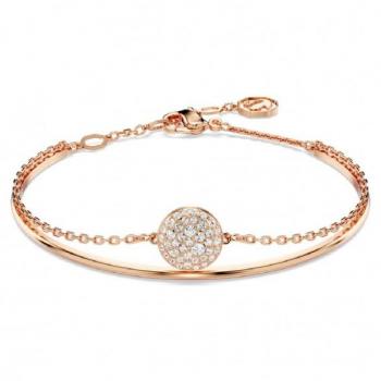 Swarovski Meteora Bangle, White, Rose Gold-tone Plated