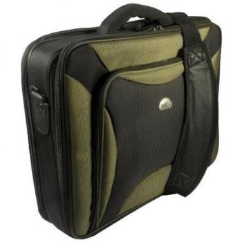 Natec Pitbull - Maletín para portátil de 17, Color Negro y Verde