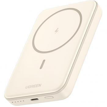 Power Bank Inalámbrico Magnético UGREEN 10000mAh con Carga Rápida USB C 20W, Compatible con iPhone 15/14/13/12 (Beige)
