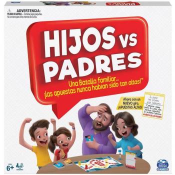 Juego de Mesa Spin Master Hijos Contra Padres con Pruebas y Preguntas en Español 6065093
