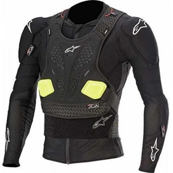 Alpinestars Bionic Pro V2 Black-Fluo Yellow Motocross Body Armor with Free Shipping and Accessory Discount