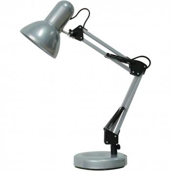 Lámpara de Escritorio Flexo Samson E27 60W Plata Metal 49cm IP20