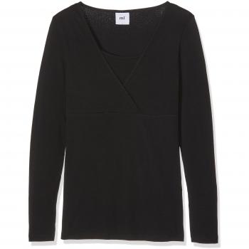 MAMALICIOUS MLLEA ORGANIC TESS L/S TOP NF 2PACK, Camiseta de manchas largas premamá Mujer, Negro