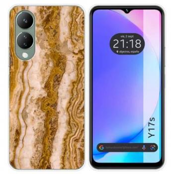 Funda de Silicona para Vivo Y17s con Diseño de Mármol y Dibujos 10